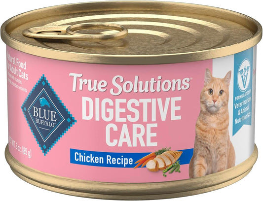 Blue Buffalo True Solutions Digestive Care Chicken Cat Food, 3 oz, 24 ct