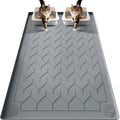 Motsamla Cat Litter Mat, Extra Large 40"x28" Silicone Mat for Litter Box, Waterproof & Non-Slip Rubber Mat with Lip, Litter Trapping & Scatter Control, Soft on Cat Paws, Urine-Proof Floor Protector