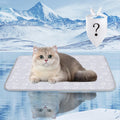 SUPRIY Dog & Cat Cooling Mat with Bandana - Pet Cooling Pad & Pet Scarf Set for Summer(QMAX>0.4) for Pet in Summer, Washable, Non-Toxic(small16.5 x21.6)