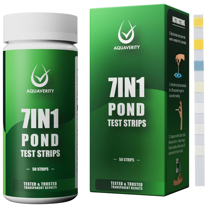 7-in-1 Pond Test Strips Accurate Pond Water Test Kit - 50 Strips