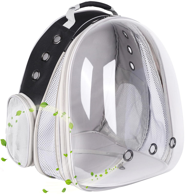 Front Expandable Large Cat Backpack Carrier, Fit up to 20 lbs, Space Capsule Bubble Window Pet Carrier Backpack for Large Fat Cat and Small Puppy