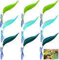 9-Pack Plastic Leaf Decor Decorations with Suction Cups, Reptile Basking Platform for Terrarium Frog Tank, Habitat Climb