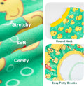 KYEESE Velvet Dog Pajamas for Medium Large Dogs Soft Onesie, Yellow Duck