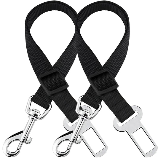 SunGrow Dog Seat Belt for Car, Adjustable Nylon Pet Seatbelt, Supports All Cars, Dog Car Leash Seat Belt, Seatbelt for Dogs, Cats & Ferrets Travel Harness