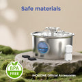 IHOUONE Official Cat Fountain Filter: 12 Cat Water Fountain Filter Replacement - 6 Carbon Filters & 6 Foam Filters - Suitable for IHOUONE Stainless Steel pet Fountains