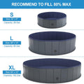 Niubya Foldable Dog Pool, Collapsible Plastic Dog Swimming Pool, 64x12in