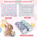 Jetec 3 Pcs Guinea Pig Beds, Fleece Small Animal Mats, Heart, Purple