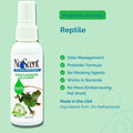 No Scent Reptile Tank Cleaner Spray & Pet Odor Management for Bearded Dragon, Turtle, Lizard Terrarium Freshener (2 Fl O