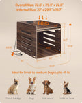 Feandrea Modern Dog Crate Furniture, Charging Station, Flip-Up Hidden Door
