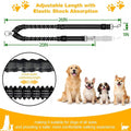 Double Dog Leash for Two Dogs, Professional No Tangle 360° Swivel Coupler with Shock Absorbing Bungee, Adjustable Length Dual-Sided Reflective Two Dogs Lead Splitter for Small Medium Large Dog