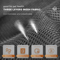 JUNSPOW Large Cat Hammock Bed - Free-Standing Square Pet Sleeping Bed, Detachable, Easy Assembly for Indoor/Outdoor Use (Gray)