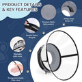 Sponge Core Dog Cone, Inflatable Dog Cone Collar Alternative, Dogs Donut Collar After Surgery, Soft Cone for Large Mediu
