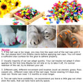 100pcs (10 Colors) Cat Nail Caps, Cat Claw Caps with Adhesive Glue and Applicators (M)