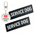 WALITEFU Service Dog Patches 2Pcs, Servcie Dog ID Tag Easily Attach to Collar, Harness, Vest (Medium- 1.18 x 4.33)