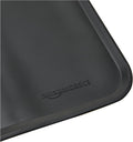 Amazon Basics Waterproof Non-Slip Silicone Pet Feeding Mat with Raised Edges, Prevents Spills, Easy to Clean, Protects Floors for Cat & Dog Food and Water Bowls, 24 x 16 Inches, Black