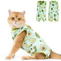 Avont Cat Recovery Suit - Kitten Onesie for Cats After Surgery, Cone of Shame Alternative Surgical Spay Suit for Female Cat, Post-Surgery or Skin Diseases Protection -Avocado(M)