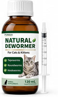 Cat Dewormer for Cats & Kittens, Broad-Spectrum Liquid Dewormer for Tapeworms, Roundworms & Hookworms