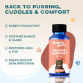Mange Support for Cats, Natural Cat Itchy Skin, Paws and Ears Relief - Soothes Welts, Scabs, Red and Flaky Skin Reducing Excessive Grooming and Patchy Fur for a Healthy Coat (400 Tiny Tasteless Pills)