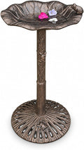 Oakland Living 5012AB Antique Bronze Frog Design Aluminum Birdbath