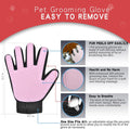 Double-Sided Undercoat Rake for Deshedding & Dematting Pets - Gentle Grooming Glove Kit for Dogs & Cats (Pink, 2 Pack)