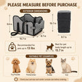 Center Console Dog Car Seat, Gray Booster for Small Dogs & Cats