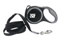 Travel Cat Retractable Expandable Leash - Black 10 Ft Long Strong Tape, Release/Lock Button and Anti-Slip Handle for Small to Large Cats - Light Pet Leash for Walking, Training