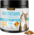 500 Cat Multivitamin Chews – 17-in-1 Daily Cat Vitamins with Taurine for Immune, Digestive, Skin & Coat Support – Chicke