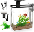 1.5 Gallon Aquarium Starter Kits - Plastic Fish Tank Kit Clear Beta Fish Tank Small with Filteration Oxygenation, Water 