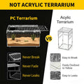 Reptile Growth Small Reptile Terrarium,Tarantula Enclosure with Magnetic Button, 8"x 6" x4" Lizard Enclosure,Reptile Bre