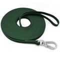 ZALER Long Dog Leash Waterproof Training Leashes 50ft 30ft 20ft 15ft 10ft 6ft, Odor Proof Recall Long Line Lead with Aviation Aluminum Carabiner Clip for Small, Medium, Large Dogs(20FT, Forest Green)