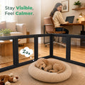 FXW AuraSpace Acrylic Indoor Dog Playpen for Puppies and Small Dogs, 24 Inch, 12 Panels, Black