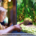 SunGrow Betta Fish Cave, Habitat Made from Coconut Shell, Soft-Textured Smooth Edged Spacious Hideout, for Resting and B