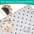 FUWERY Extra Large Washable Pee Pads for Dogs, 72"X72", Grey, 2 Packs