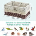 kathson Bird Nest Parrot House Birds Sleeping Bed Straw Weave All Season Hanging Hammock Bird Bed Snuggle Hut Birdcage A