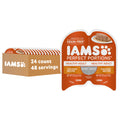 IAMS Perfect Portions Sensitive Digestion & Skin Wet Cat Food Pate, Healthy Adult Grain Free Pate, Chicken Recipe, 2.6 oz. (24 Twin Packs)