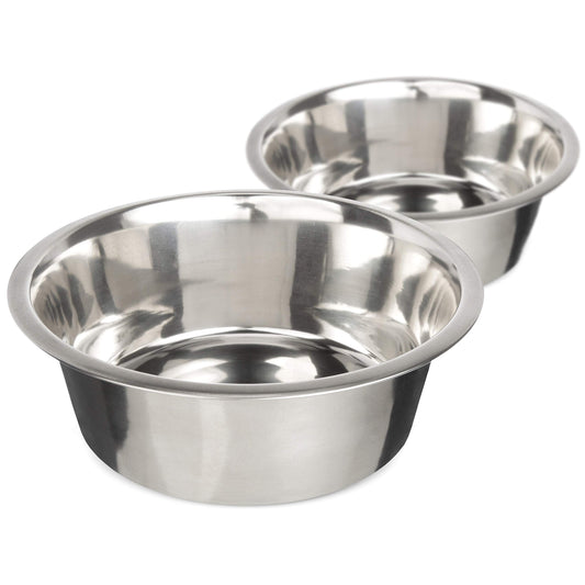 Neater Pet Brands 7 Cup (56 oz.) Stainless Steel Dog Bowls, Set of 2 Neater Feeder Replacement Bowls (M/L Express, Large Deluxe Models), Dog Food Bowl & Water Bowl, Dishwasher Safe Metal Dish for Dogs
