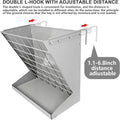 Wall Mount Hay Rack, Metal 2 in 1 Hay and Grain Feeder