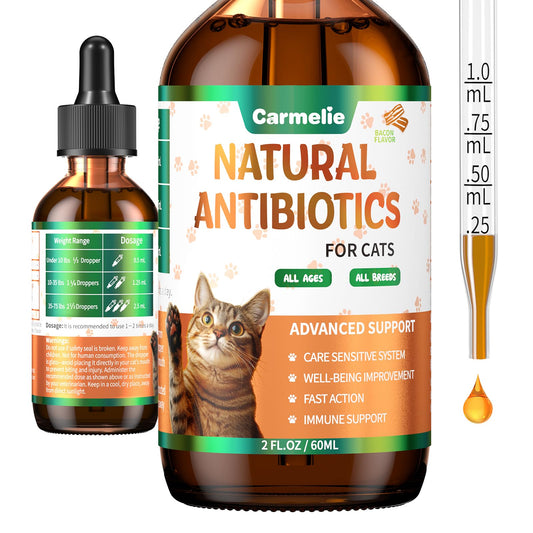 Natural Antibiotics for Cats – Cat Antibiotics for Allergy Relief, Urinary Tract Support, Itch Relief, and Immune Support – Promotes Urinary Tract Health – Cat and Dog Supplemental Vitamins – 2 fl oz