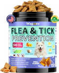 Flea and Tick Prevention for Dogs, 500 Crunchy Tasty Chews, Chicken Flavor