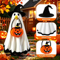 23" Halloween Ghost Porch Goose Outfit for Outdoor Lawn Decor
