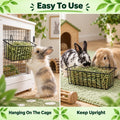 WOPPLXY 6 Pcs Rabbit Hay Feeder, Heavy Duty Metal Rabbit Hay Rack with Hooks, Bunny Hay Feeder Rack, Metal Rack Hay Hold