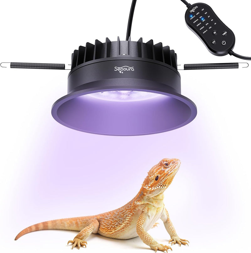 SEAOURA UVB Light for Reptiles with Dimming (Black)