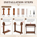 Large Wood Saddle Rack with Curved Top Surface, for Horse Tack Organizers
