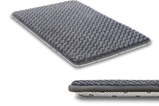 Dog Bed for Crate Pad High Resilience Foam Crate Pad Mat for Medium Large Dogs Washable Anti-Slip, Outdoor, 35" x 22",Dark Gray