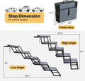 Veehoo Collapsible Dog Stairs for Large Dogs Car Truck SUV, Extra Wide 20"