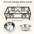 Raised Dog Bowls for Small Dogs, Elevated Bowl Stand Stainless Steel Dishes