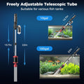 36W Electric Aquarium Vacuum Gravel Cleaner: Fish Tank Vacuum Gravel Cleaner with Strong Suction for Automatic Water Cha