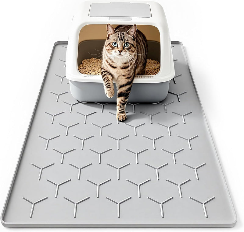 Bulkniu Silicone Cat Litter Mat, 24