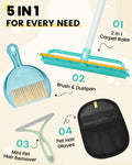 Carpet Rake for Pet Hair Removal, Dog Cat Hair Remover for Furniture