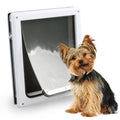Pet Flap Door 2 Ways Locking Dog Wall Entry Pet Door with Transparent Flap for Dogs (Medium)